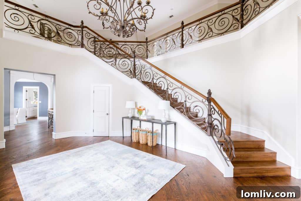 Interior view of Tyler Seguin's destroyed home, showing debris and structural damage after the North Dallas tornado.