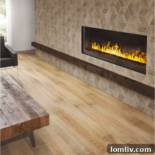 Emerson Wood 3D Cube Butter Pecan porcelain tile by Dal-Tile
