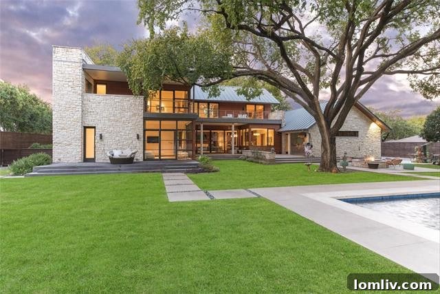 Bernbaum/Magadini's Hill Country Modern Masterpiece 13 Sculpture in the Garden of Dallas Home