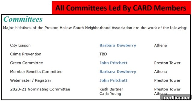 PHSNA Committee Leaders 2020-2021