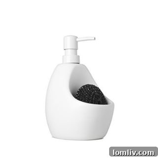Umbra Joey Soap Dispenser and Sponge Caddy in gray
