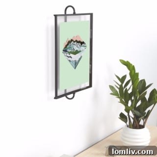 Umbra Phantom Wall Picture Frame in black, floating a photo