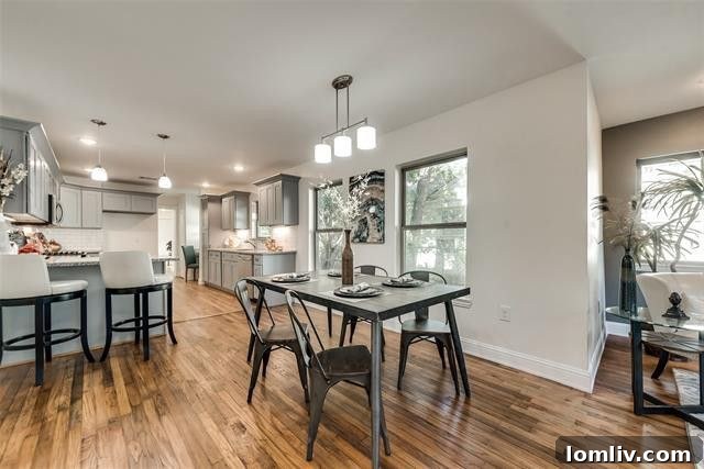 Modern and elegant kitchen in the updated Oak Cliff Tudor