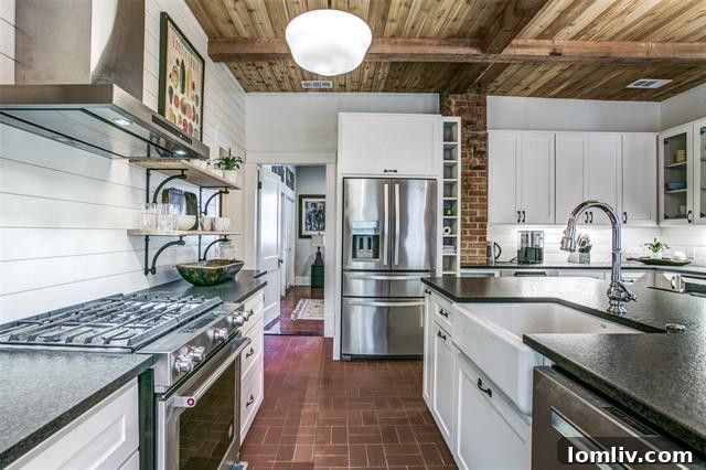 Custom kitchen with modern updates in the Montclair Bungalow
