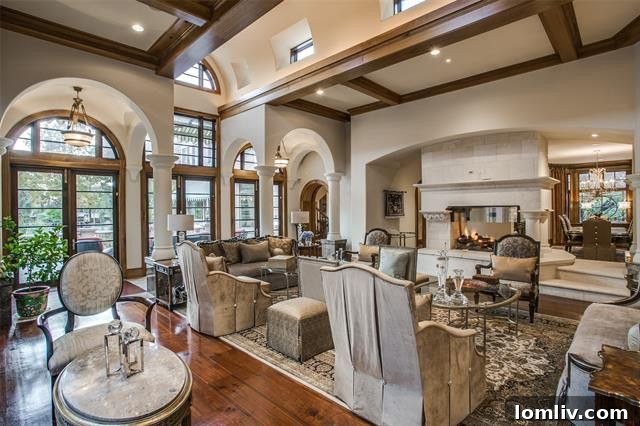 Luxurious living space within Coram Deo featuring intricate details and classic furnishings