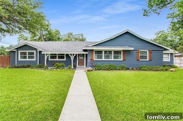 Inviting Renovated Ranch Home Exterior