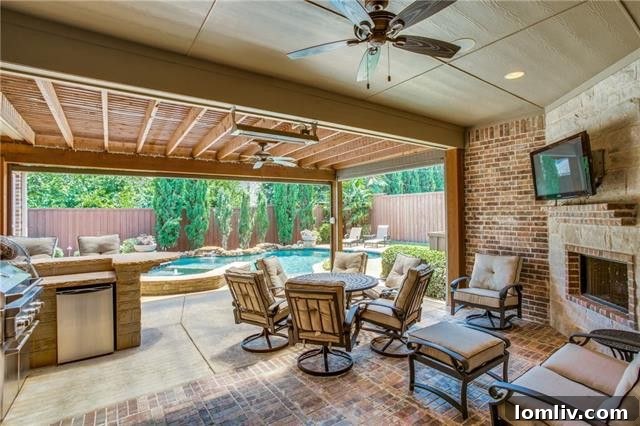 Sondra Drive Grandeur: An Expansive Lakewood Residence 13 Stunning Backyard Pool and Outdoor Kitchen
