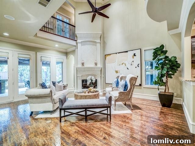 Sondra Drive Grandeur: An Expansive Lakewood Residence 8 Neutral and Elegant Living Room Staging