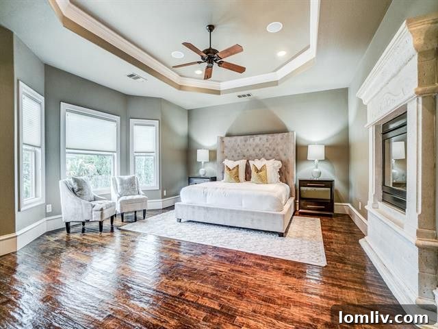Sondra Drive Grandeur: An Expansive Lakewood Residence 10 Staged Master Bedroom with Elegant Neutrals