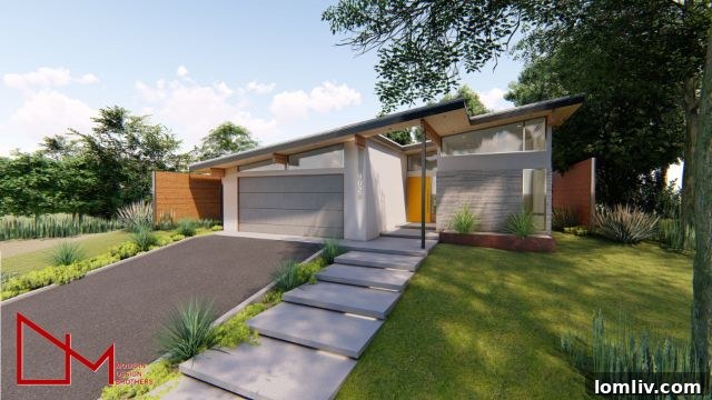 Modern Design Brothers custom home exterior in East Dallas