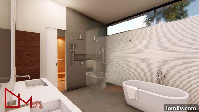Exterior view of a luxury modern home by Adam and Amir Hamghalam