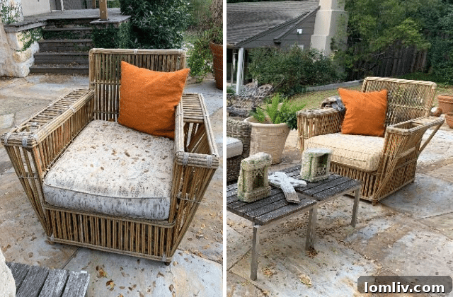 Bielecky Stick Wicker Rattan President Lounge Chairs