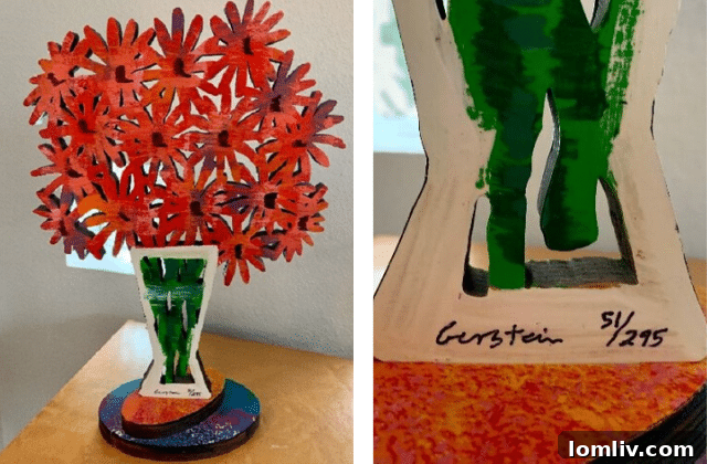 David Gerstein Flower Sculptures and MCM Buffet