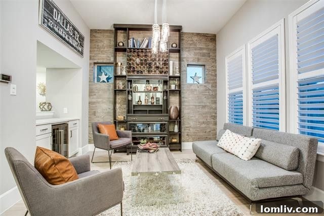 Spacious living room with natural light and contemporary design