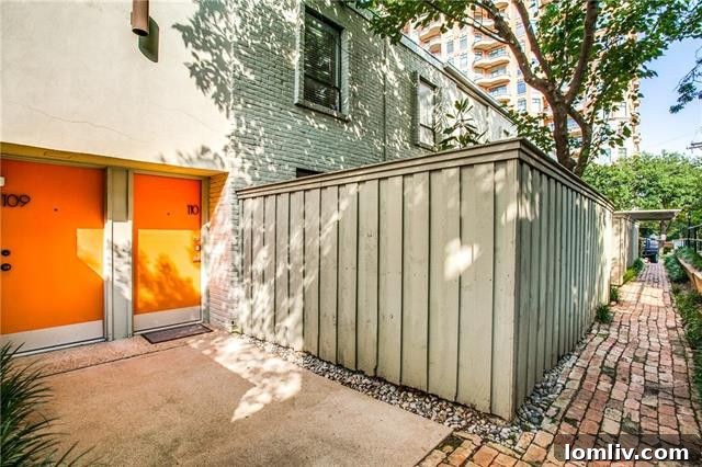 Exterior of 2727 Hood Street, Unit No. 110, a petite Bud Oglesby condo