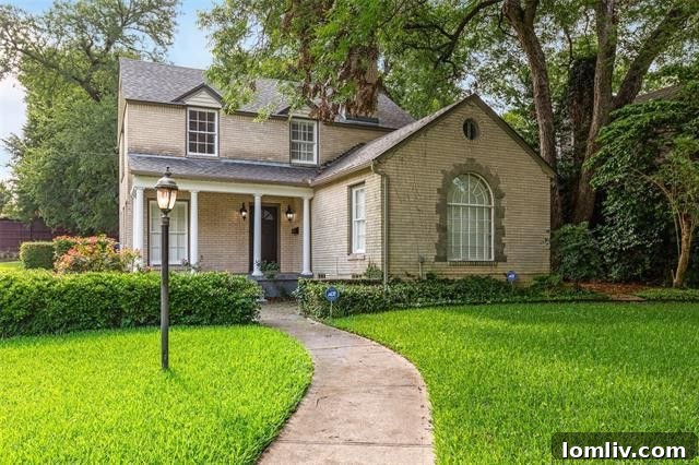 Kessler Park's Holiday Surprise: The Splurge Versus The Smart Steal 7 Elegant Colonial-style home exterior with manicured lawn
