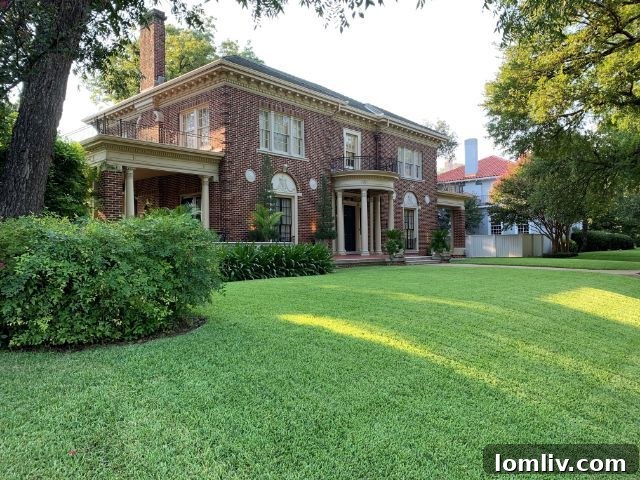 The stately Parham home, a neoclassical masterpiece designed by Wiley G. Clarkson in Fort Worth's Ryan Place