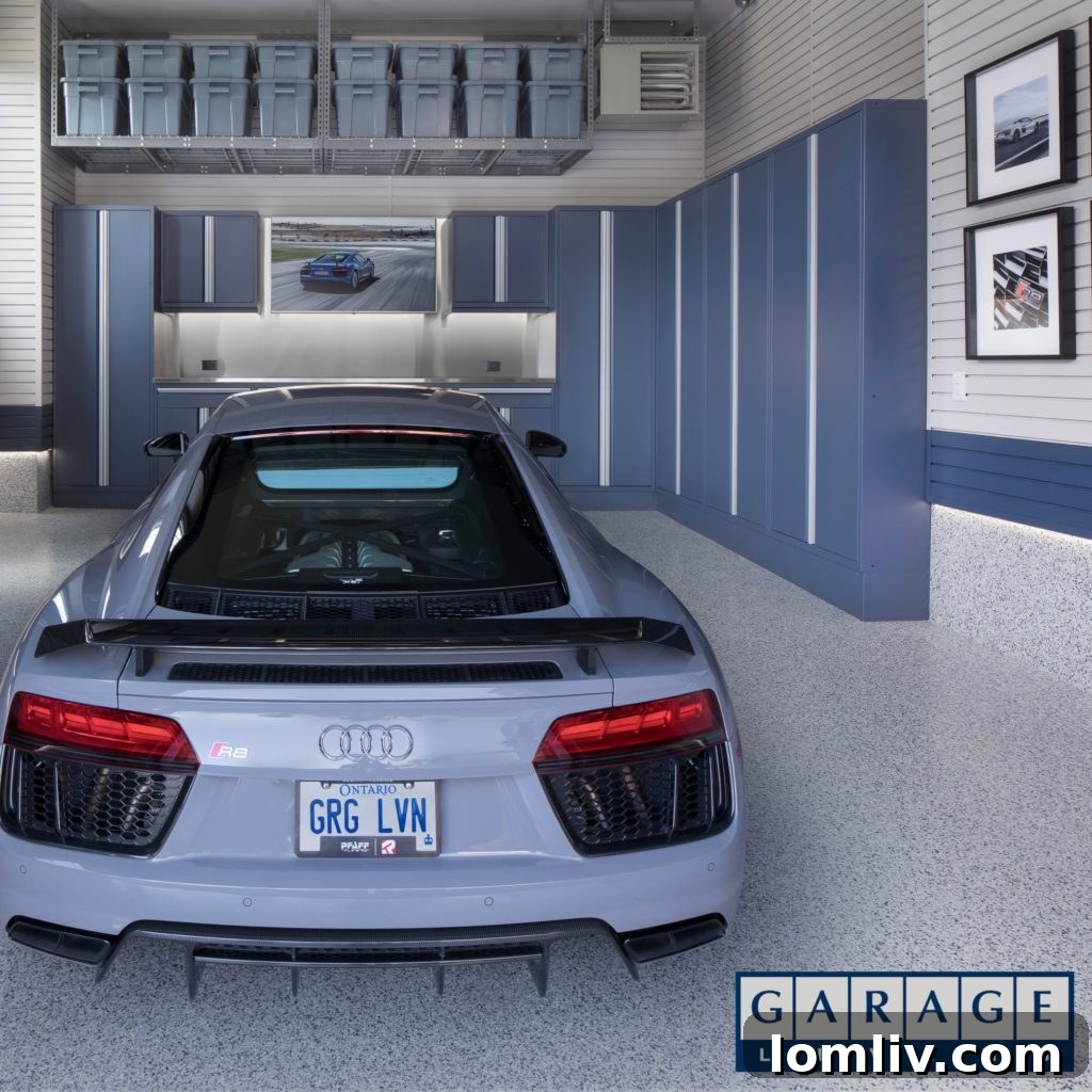 High-end garage car lifts and custom storage solutions by Garage Living Texas
