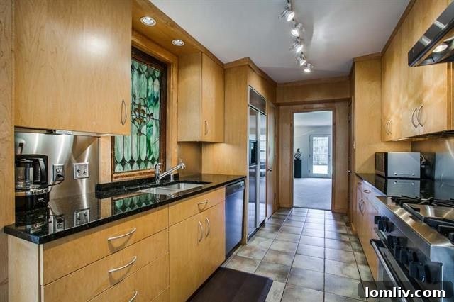 Modern Galley Kitchen with Custom Cabinetry