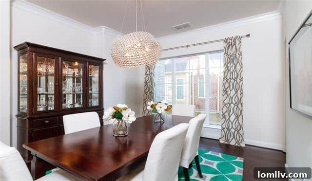 Elegant Sweeping Staircase and Hardwood Floors in Frisco Residence