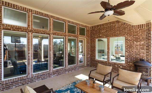 Bright Living Area with Views of a Private Covered Patio