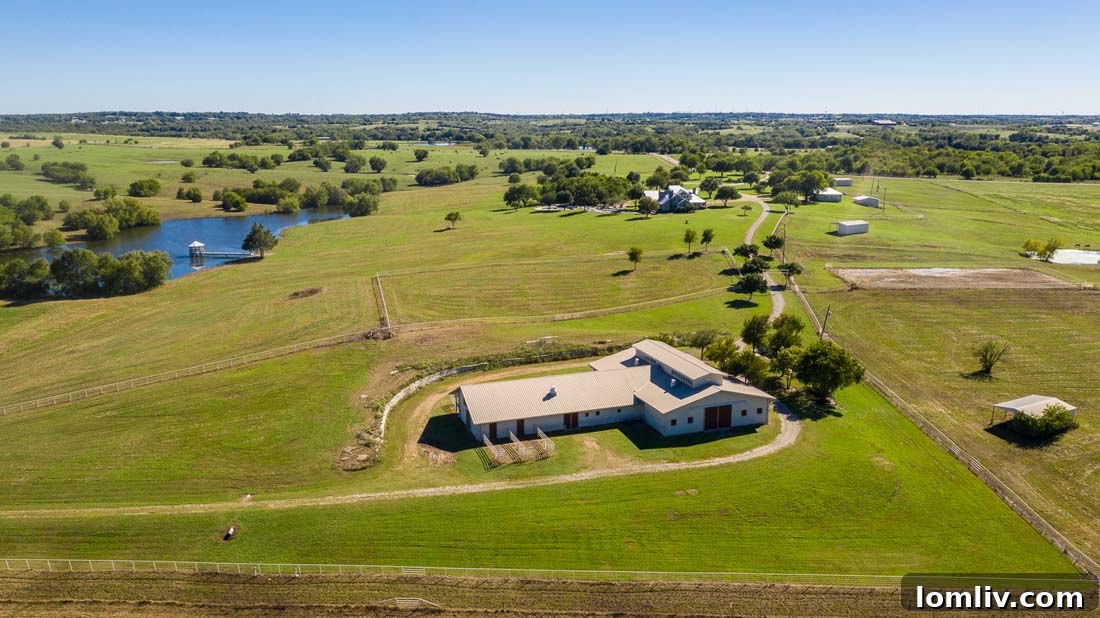 Rare Find: North Dallas Ranch Adjoining Protected Lands Goes to Auction 2 Lone Oak Ranch Aerial View