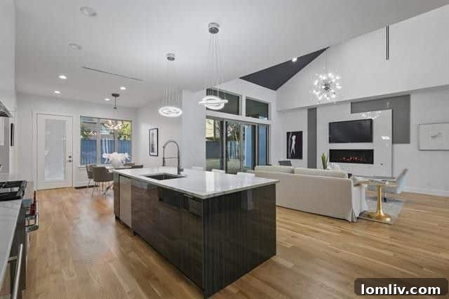 Elegant Dining Area Leading to Outdoor Patio