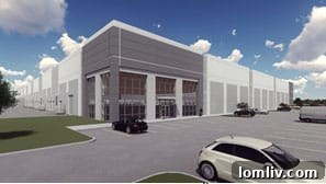 Industrial development site plan for Dallas business park