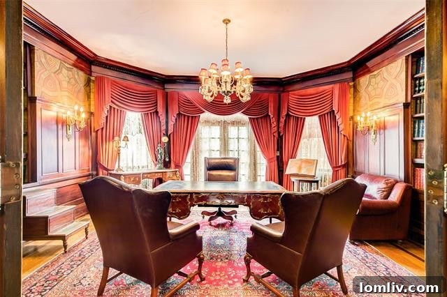 Sun-Drenched Living Room with Fireplace in Historic Fort Worth Estate