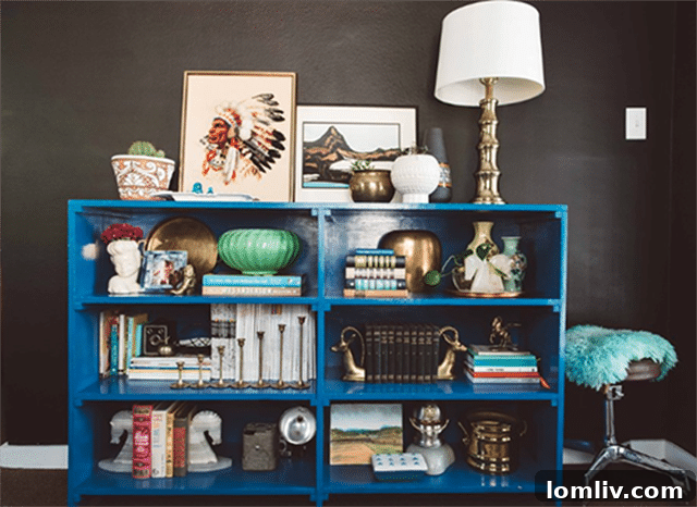 A close-up of a meticulously arranged vintage decor detail within Jessica Jamison's Airbnb, showcasing her exceptional eye for cohesive and evocative design elements. The image highlights unique textures and colors, reflecting Wrecking Ball Collective's commitment to creating immersive vintage experiences.