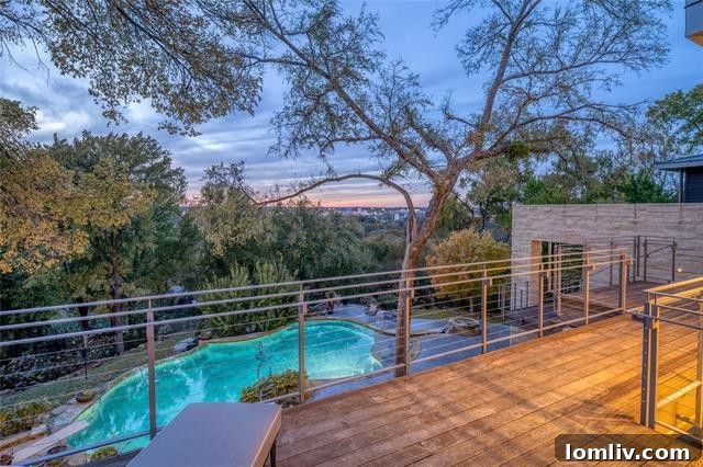 A Phoenix in Glass: Fort Worth's Modern Marvel 16 Lush Garden and Landscaping of Modern Home