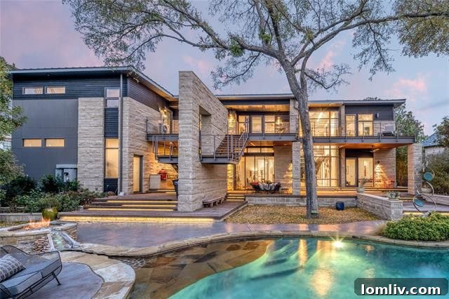 A Phoenix in Glass: Fort Worth's Modern Marvel 18 Waterfall Feature in Luxurious Garden