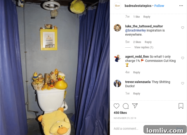 An intensely duck-themed room with yellow walls and duck decor
