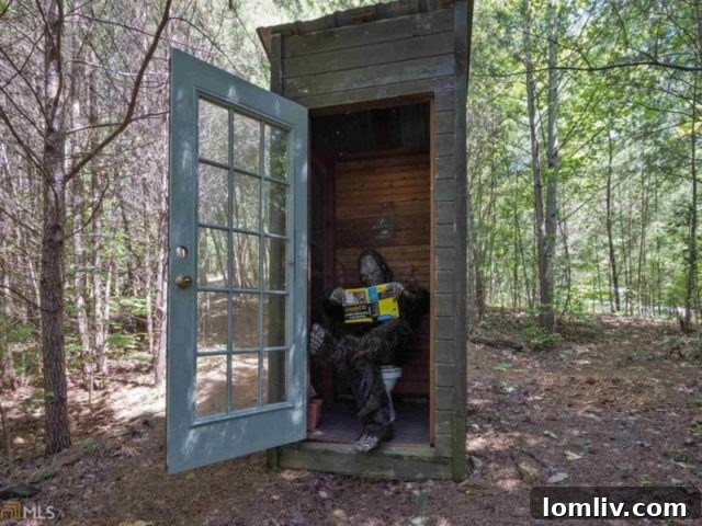 A real estate listing photo featuring a person in a distracting costume