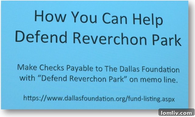 Mansion Community Meeting on Reverchon Park