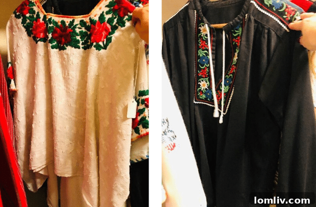 Vibrant collection of international fabrics and garments on display at the Fort Worth event