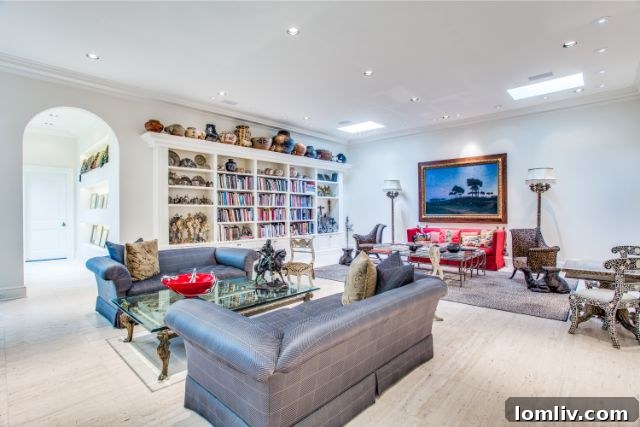 A glimpse into the elegant dining area of the Harwood K. Smith designed home.
