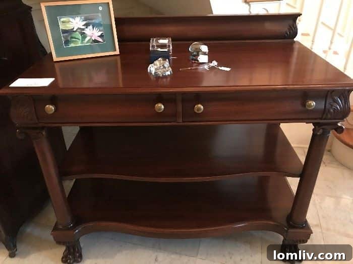 Period Furniture: Empire Mahogany, Globe-Wernicke, Antique Beds at Estate Sale