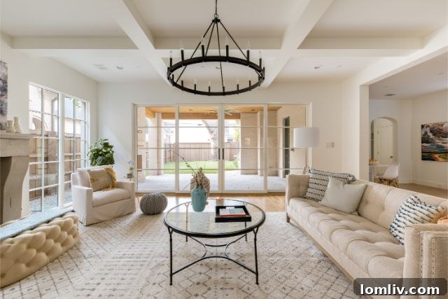 Luxurious kitchen and dining area in a custom home by Les Owens, Dallas