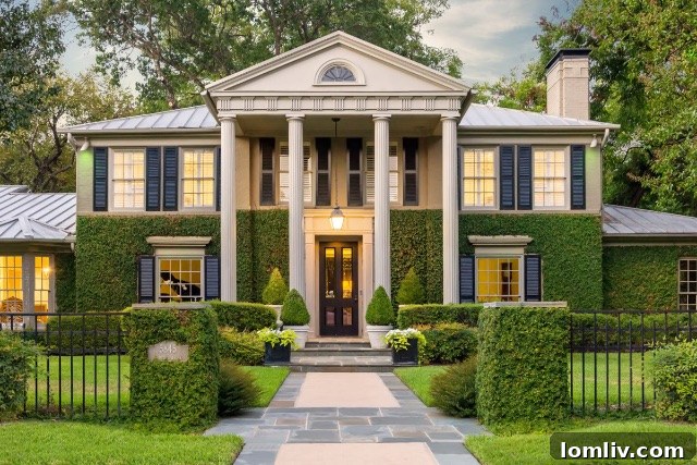 Preston Hollow Classical Revival Home Exterior - 5845 Lupton Drive