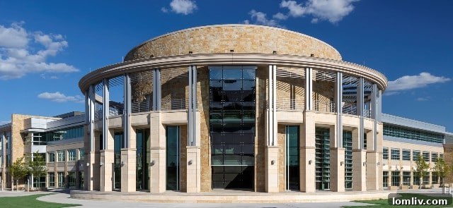 Exterior view of North Richland Hills City Hall, a modern civic building serving as an anchor for the City Point development.