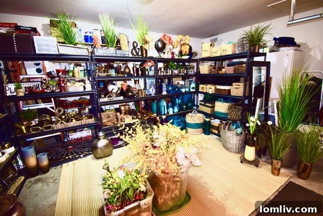 A diverse collection of art, mirrors, and lamps, hinting at endless decorating possibilities.