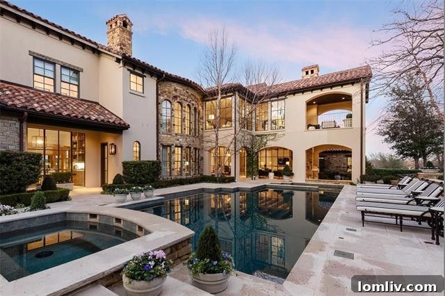 Vaquero Estate Backyard with Pool, Spa, and Terraced Lawns
