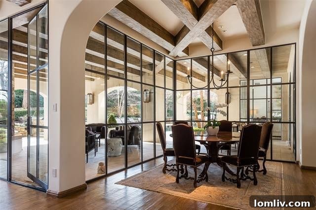 Luxurious Dining Area in Vaquero Estate with Expansive Windows