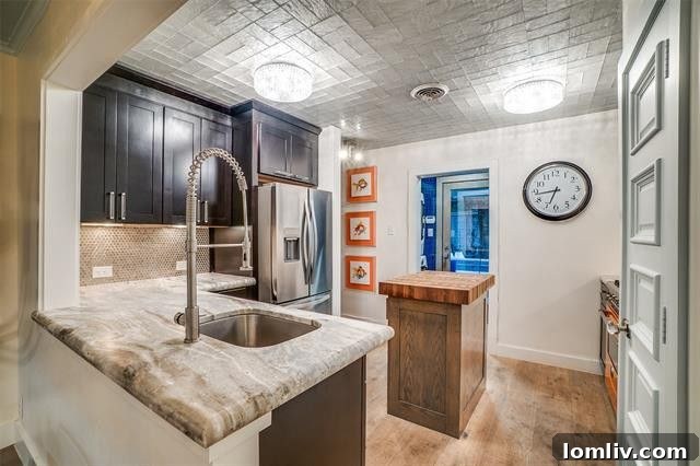 Modern Kitchen Design in Preston Hollow House for Lease