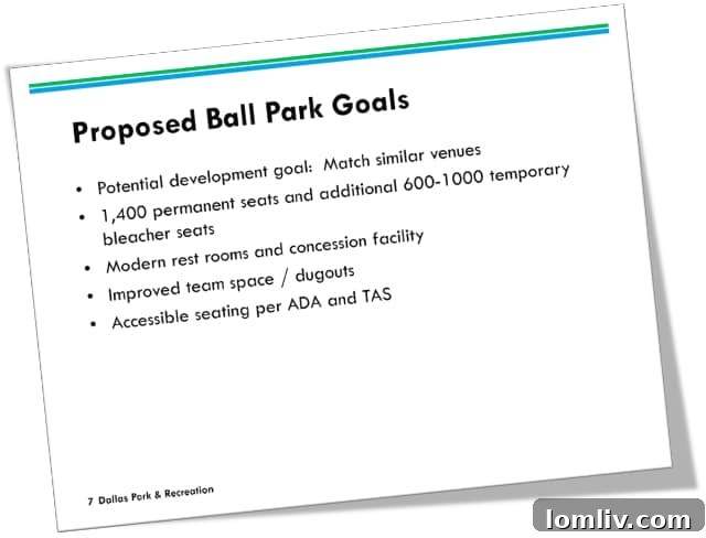 Reverchon Park Redevelopment Goals 2016