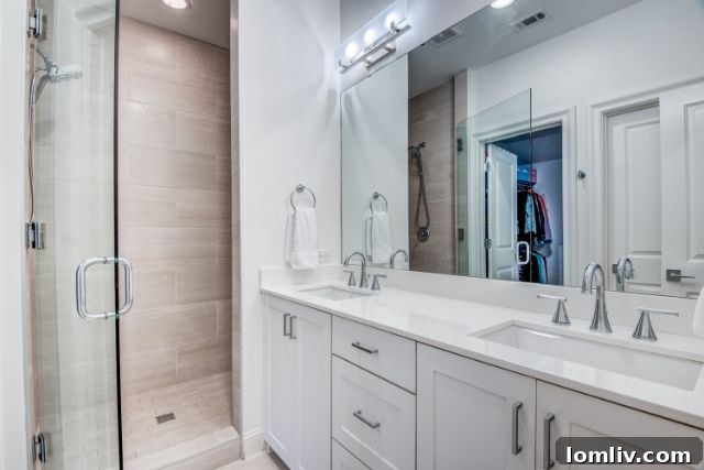 Elegant master bathroom with modern fixtures