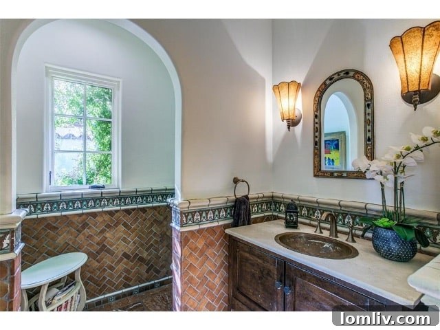 A Spanish Eclectic Reverie at The Forest Hills Cox Estate 12 Spacious Kitchen with Island and Modern Appliances in Historic Home
