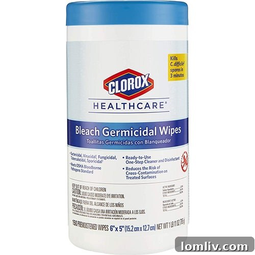Effective Germicidal Bleach Wipes