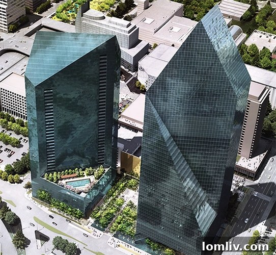 Three Decades On, AMLI Fountain Place Completes the Skyline, Closely Matching Cobb's Original Vision 3 AMLI Fountain Place exterior